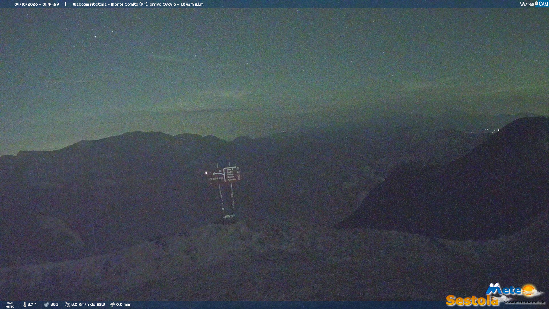 Monte Gomito webcam at Abetone