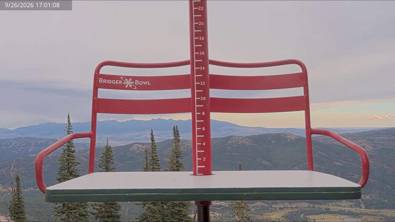 Red Chair Snow Stake webcam at Bridger Bowl