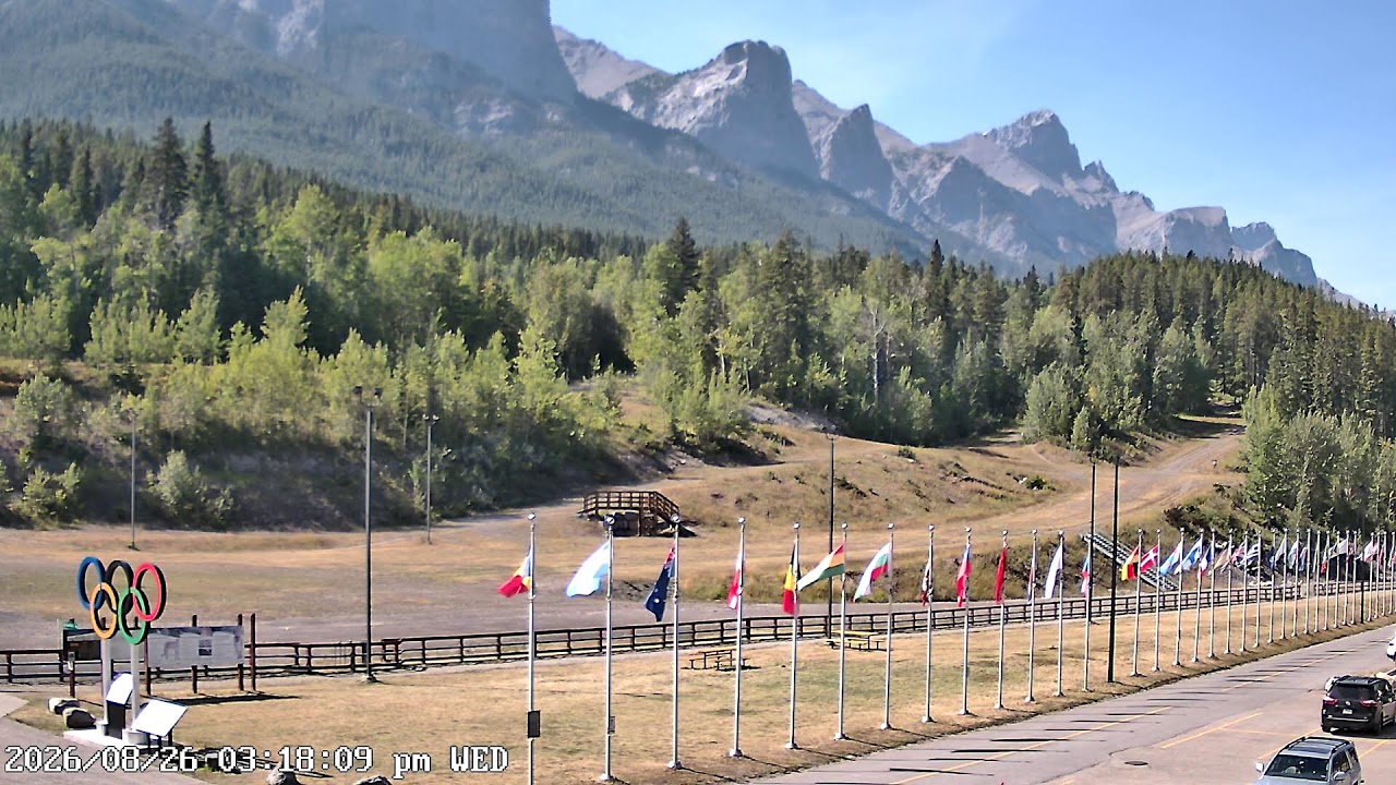 Nordic Centre webcam at Canmore Nordic