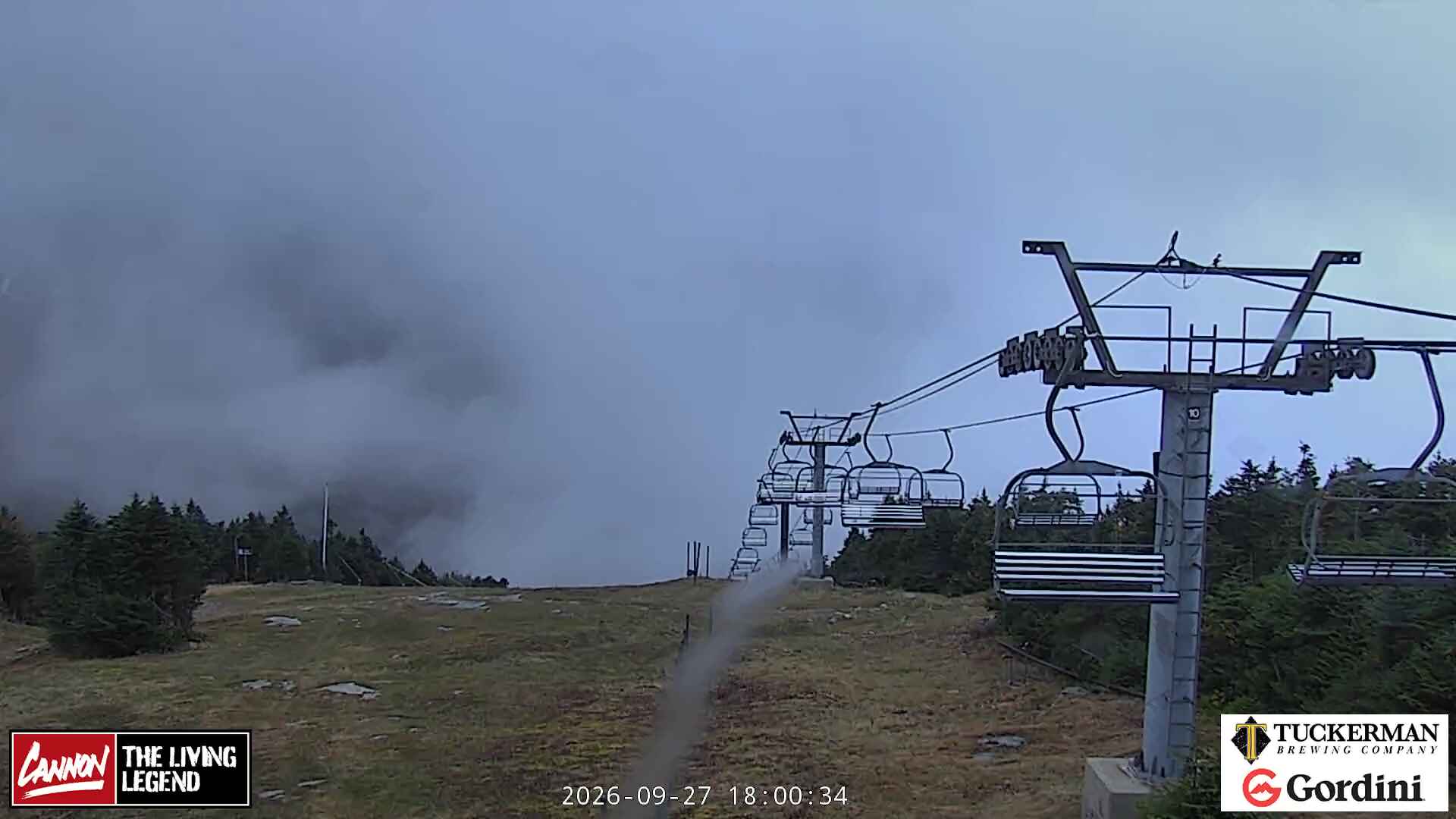 Summit Tram webcam at Cannon Mountain