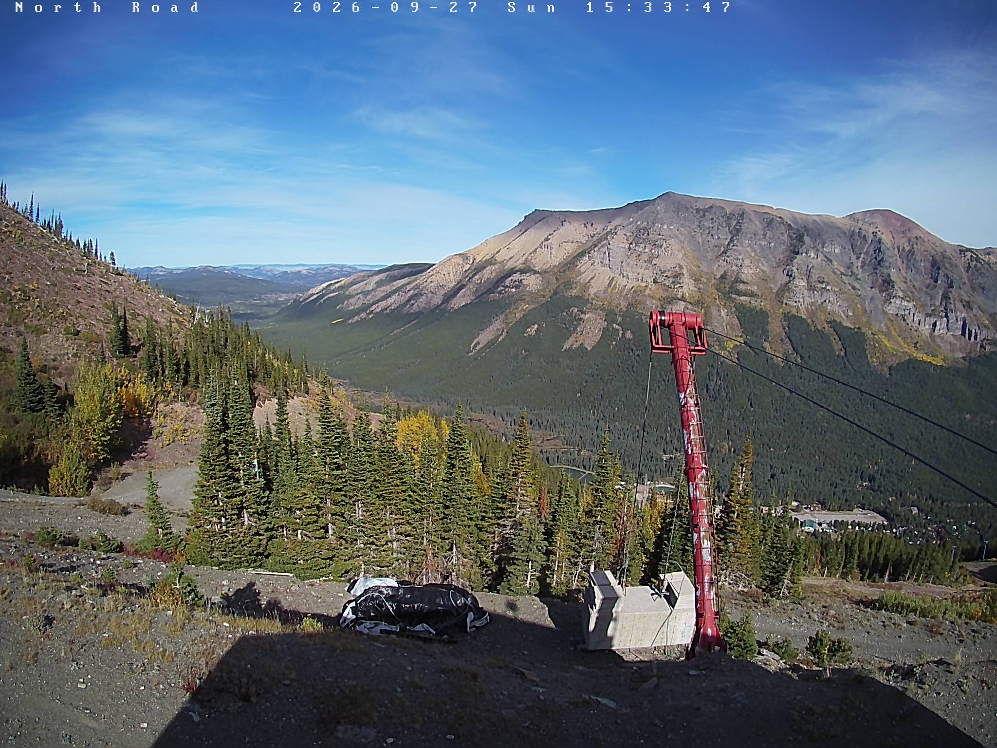 North Road webcam at Castle Mountain