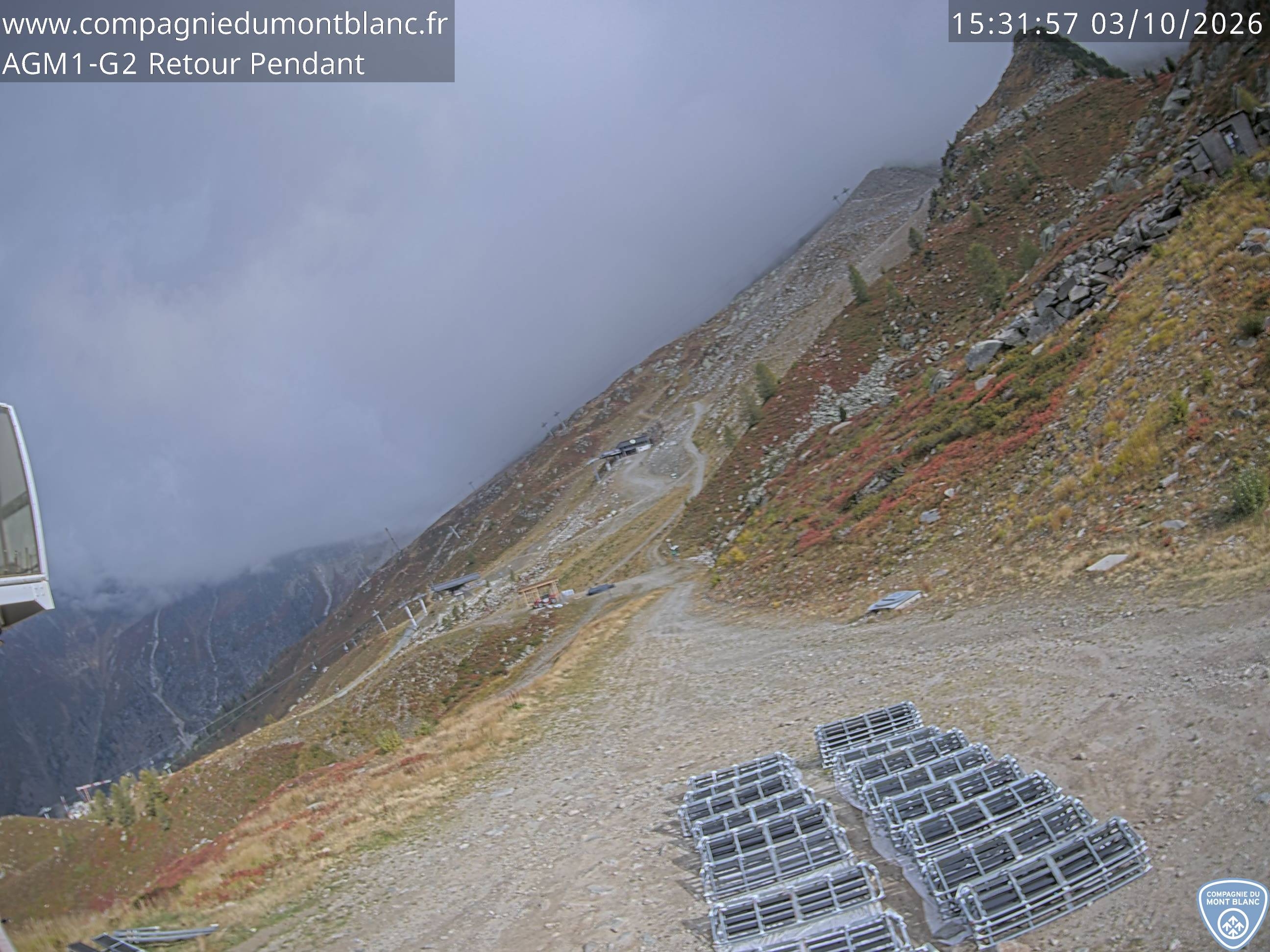 Grands Montets - Top of Retour Pendant webcam at Chamonix