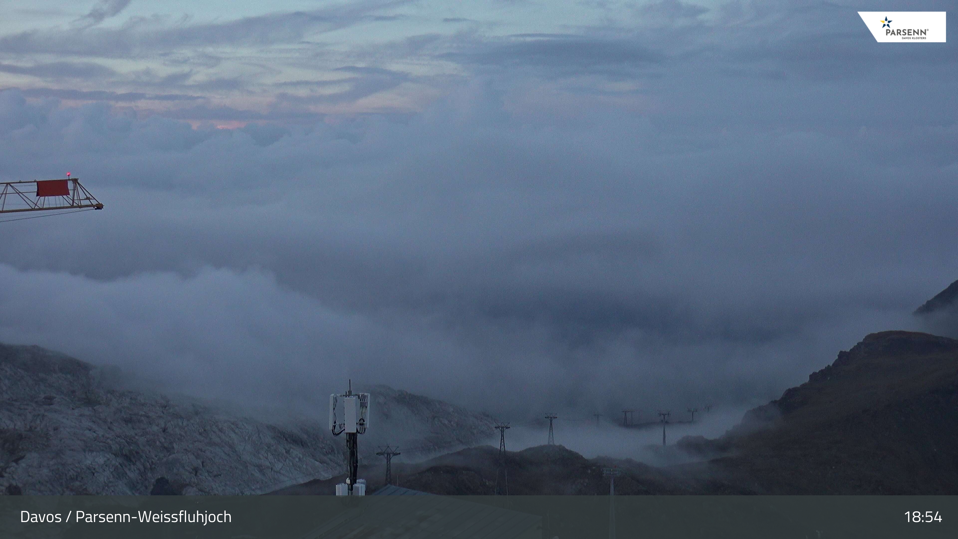 Parsenn Weissfluhjoch webcam at Davos