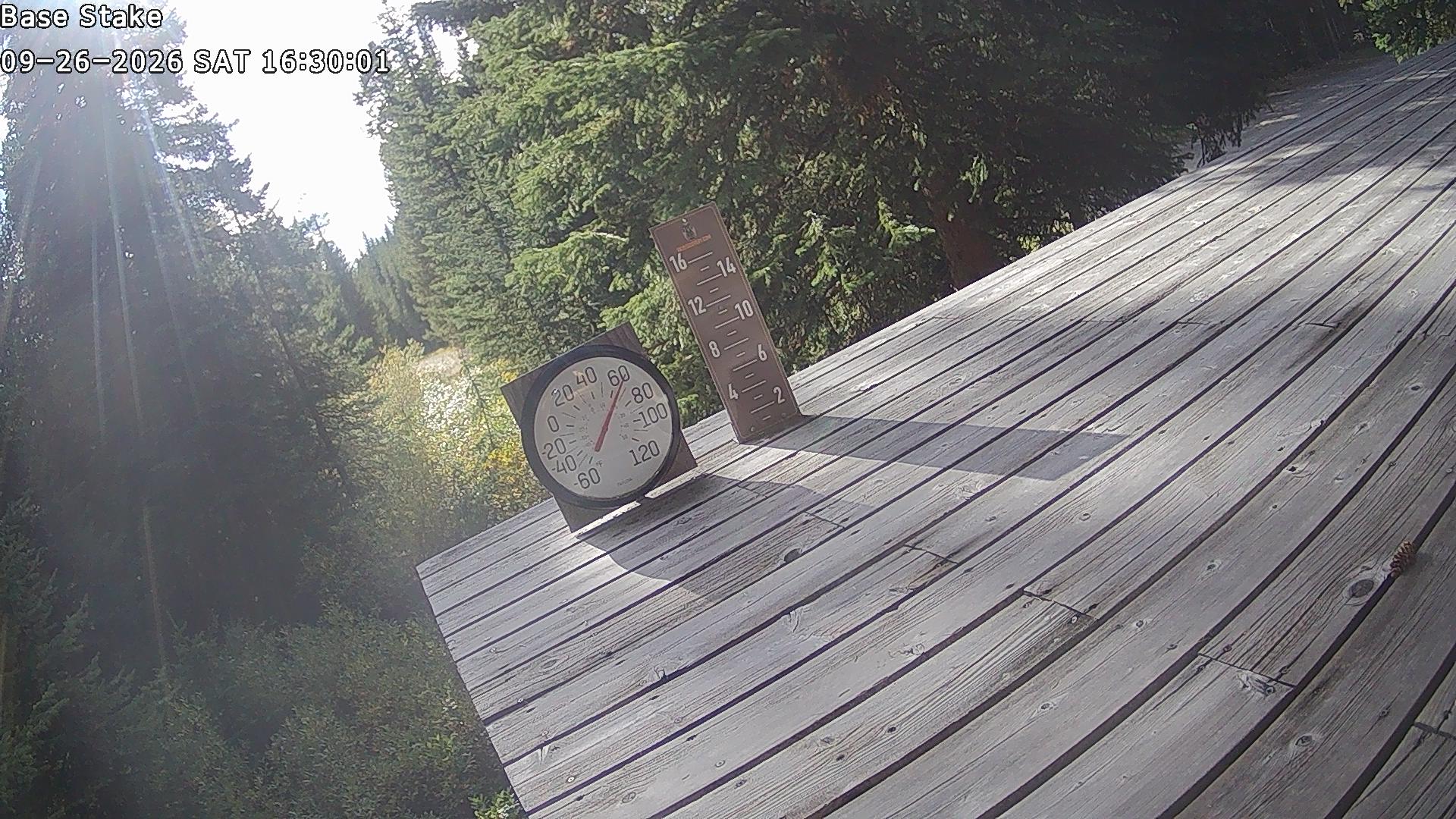 Discovery Ski Area Base Snow Stake webcam