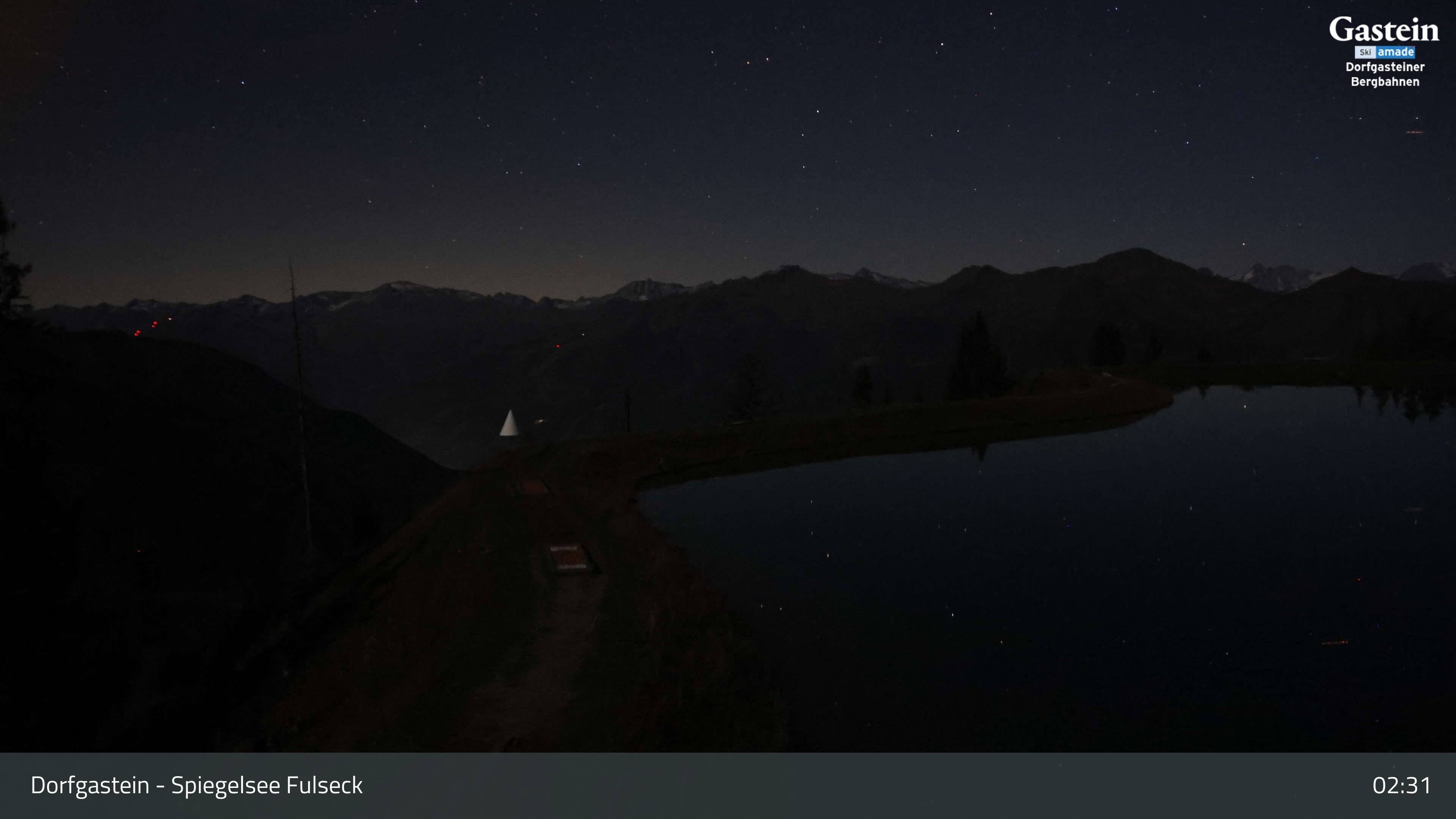 Spiegelsee Fulseck webcam at Gastein