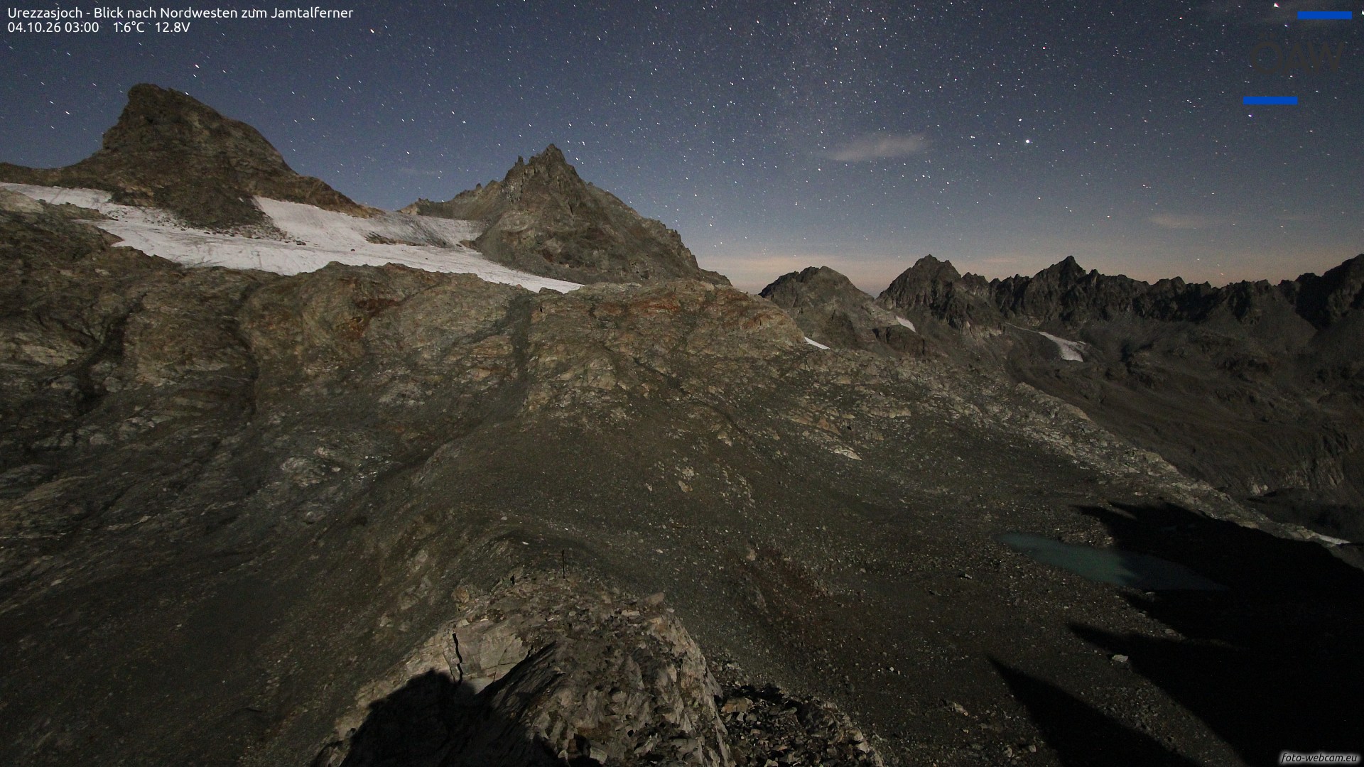 looking Northwest to the Jamtalferner webcam at Ischgl