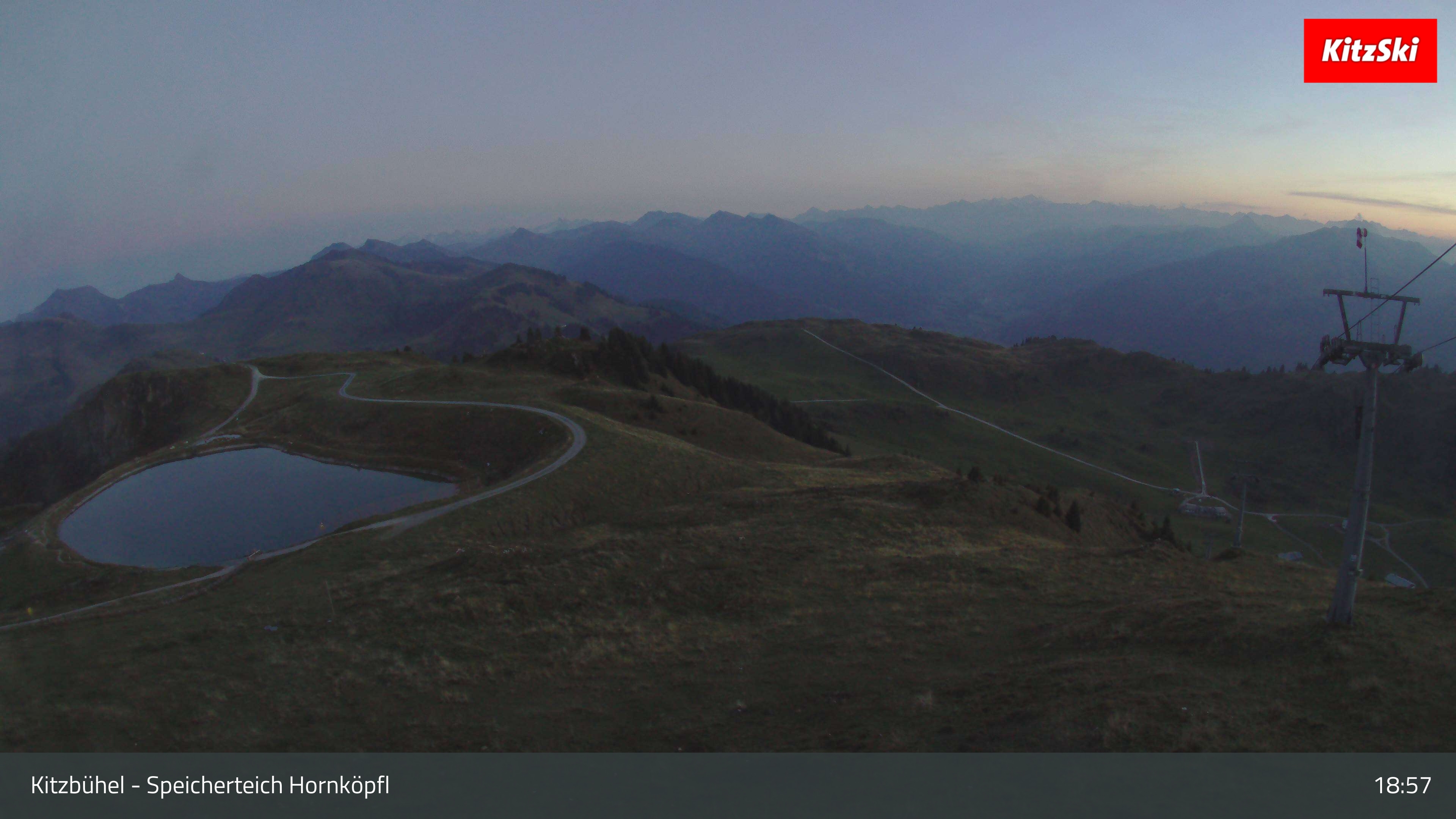Speicherteich Hornkopfl - Top of Hornkopfl webcam at Kitzbuhel