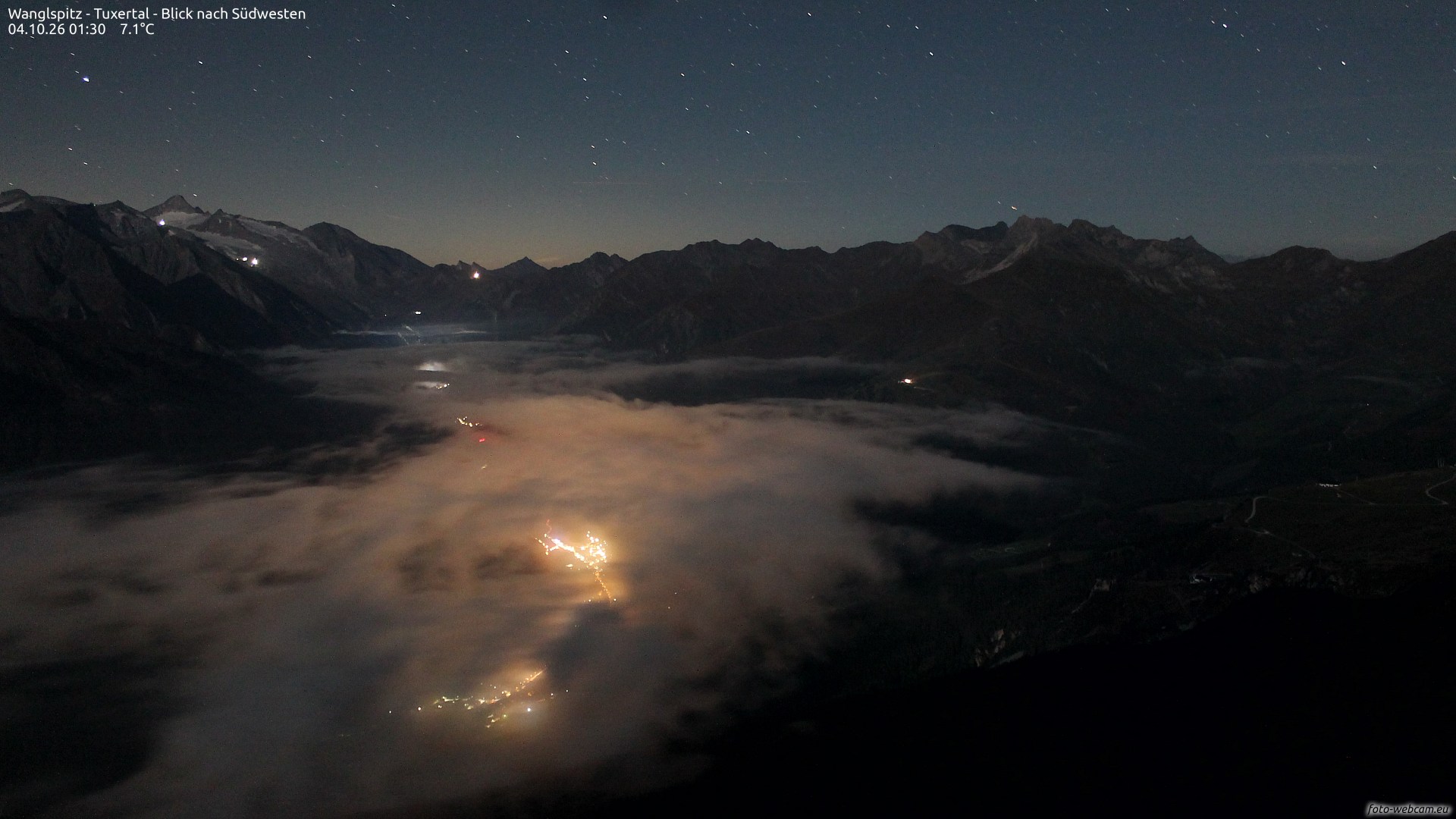 Top of 150er Tux webcam at Mayrhofen