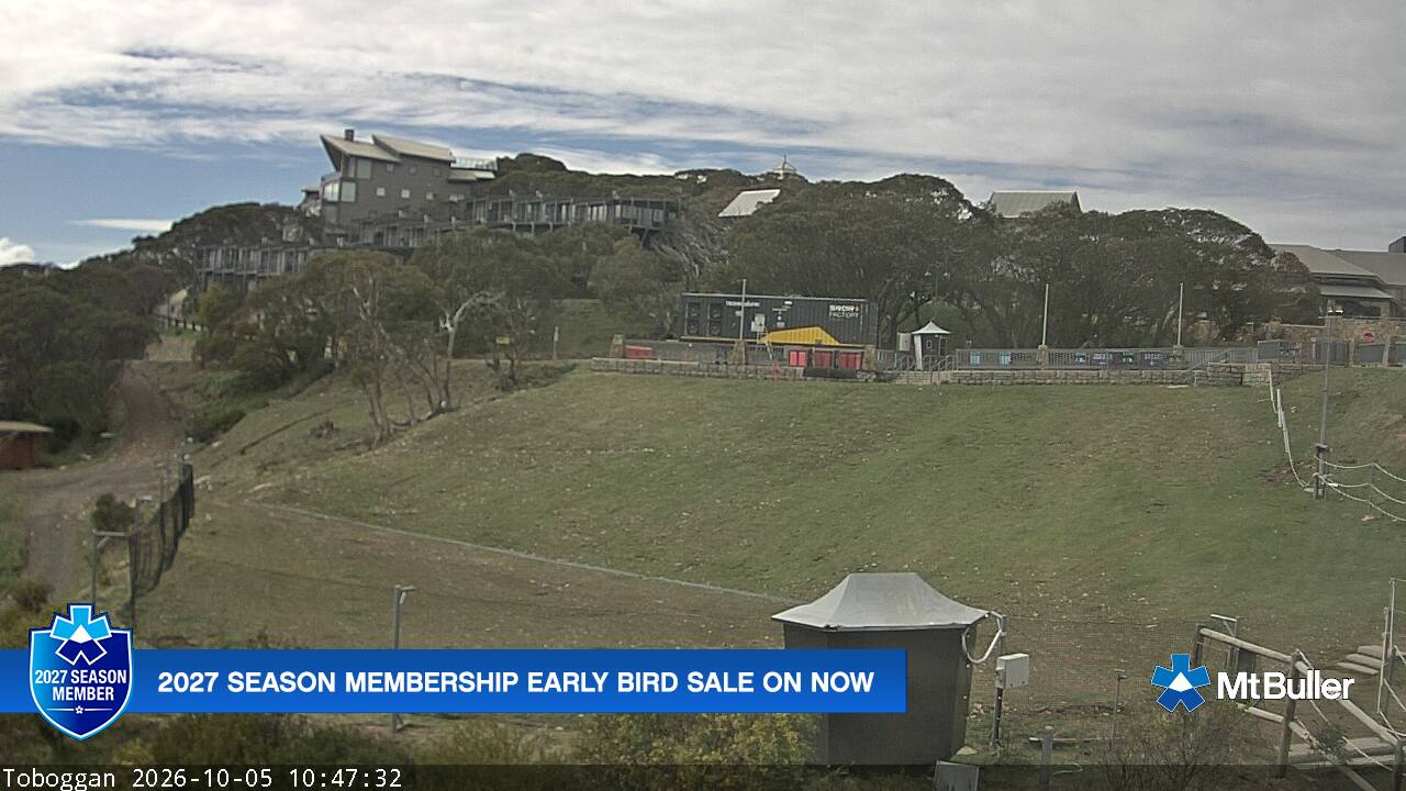 Village Toboggan Park webcam at Mt Buller