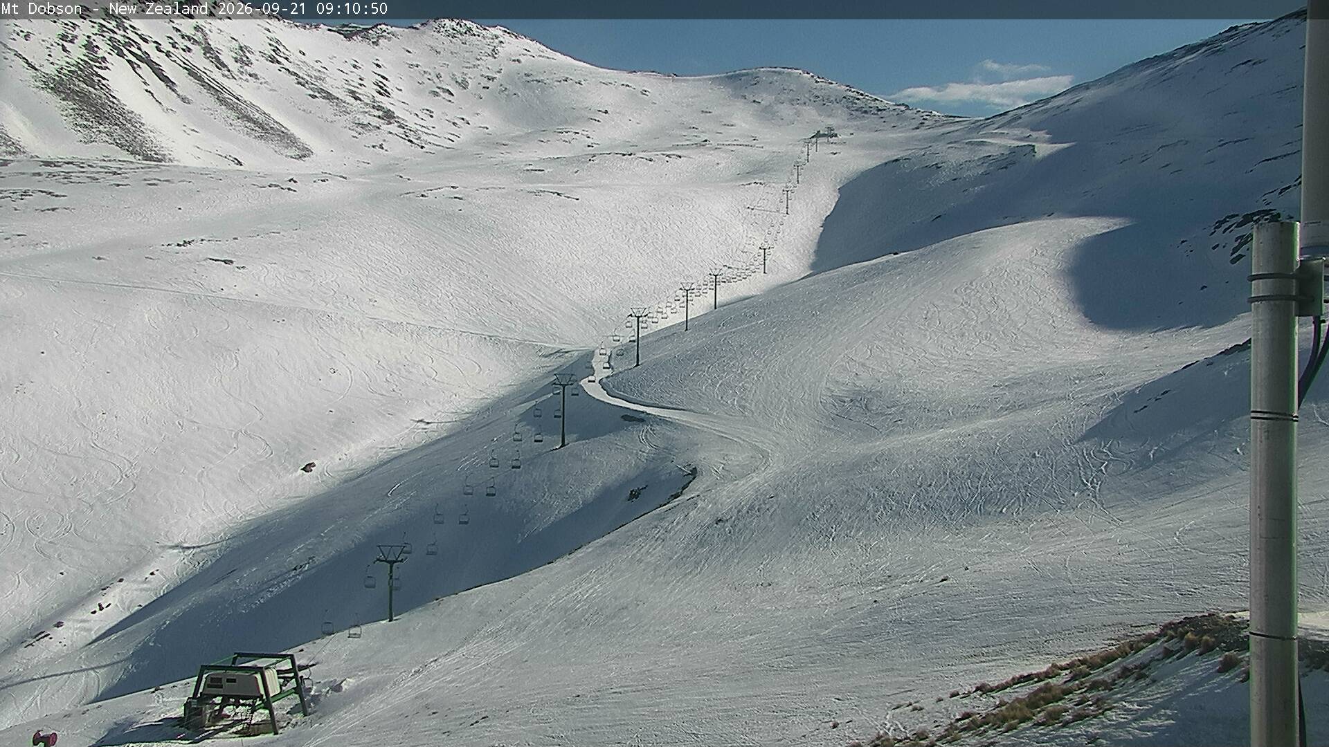 Opuha Saddle Chair webcam at Mt Dobson