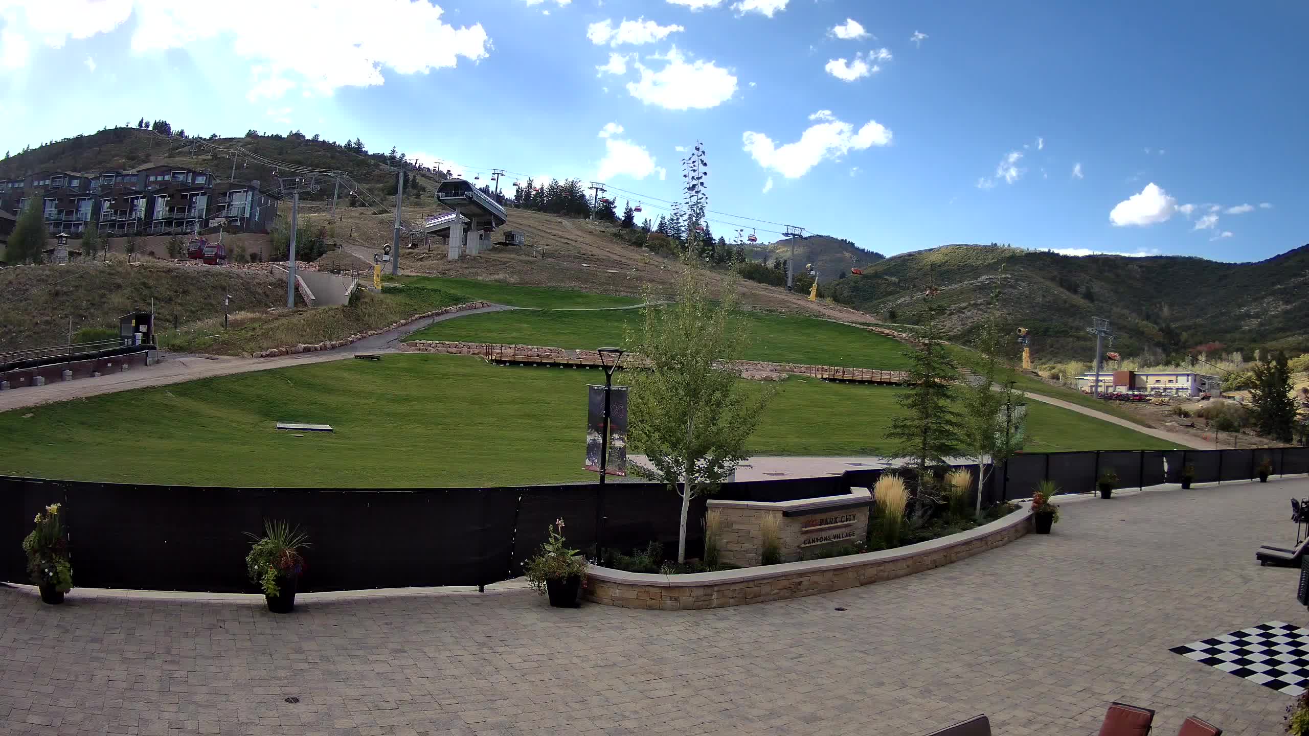 Park City Canyons Village Ski Beach webcam