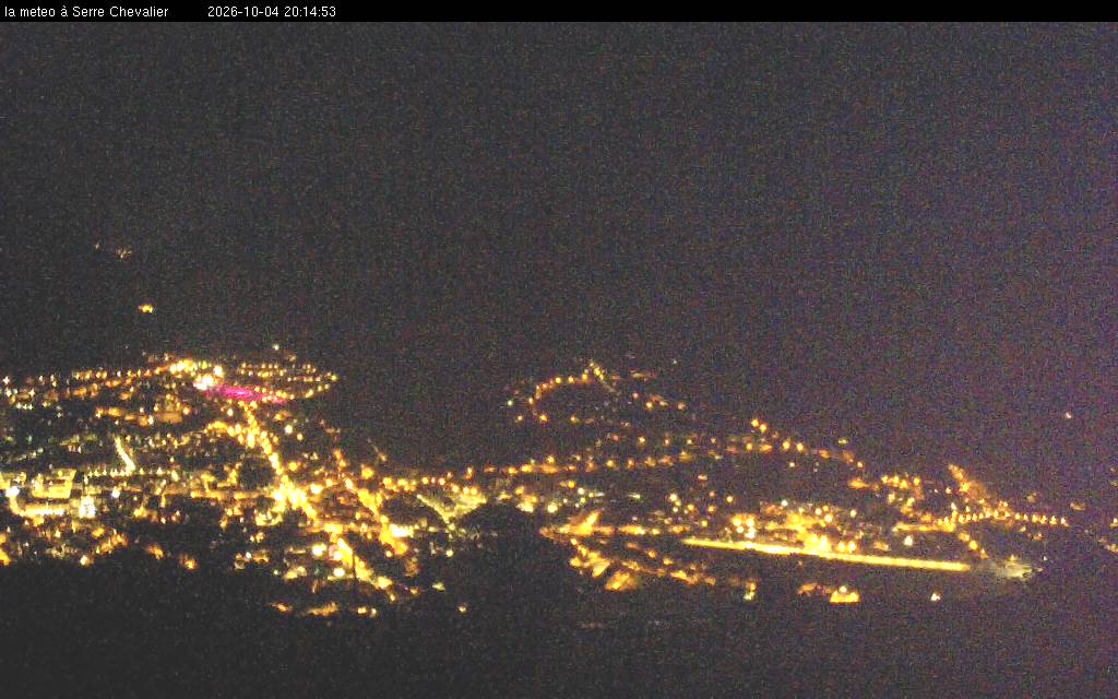 Puy-Saint-Pierre - view of Briancon webcam at Serre Chevalier