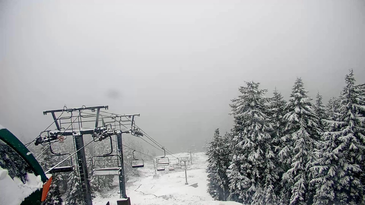 Snow loading the trees at Cypress, hour by hour