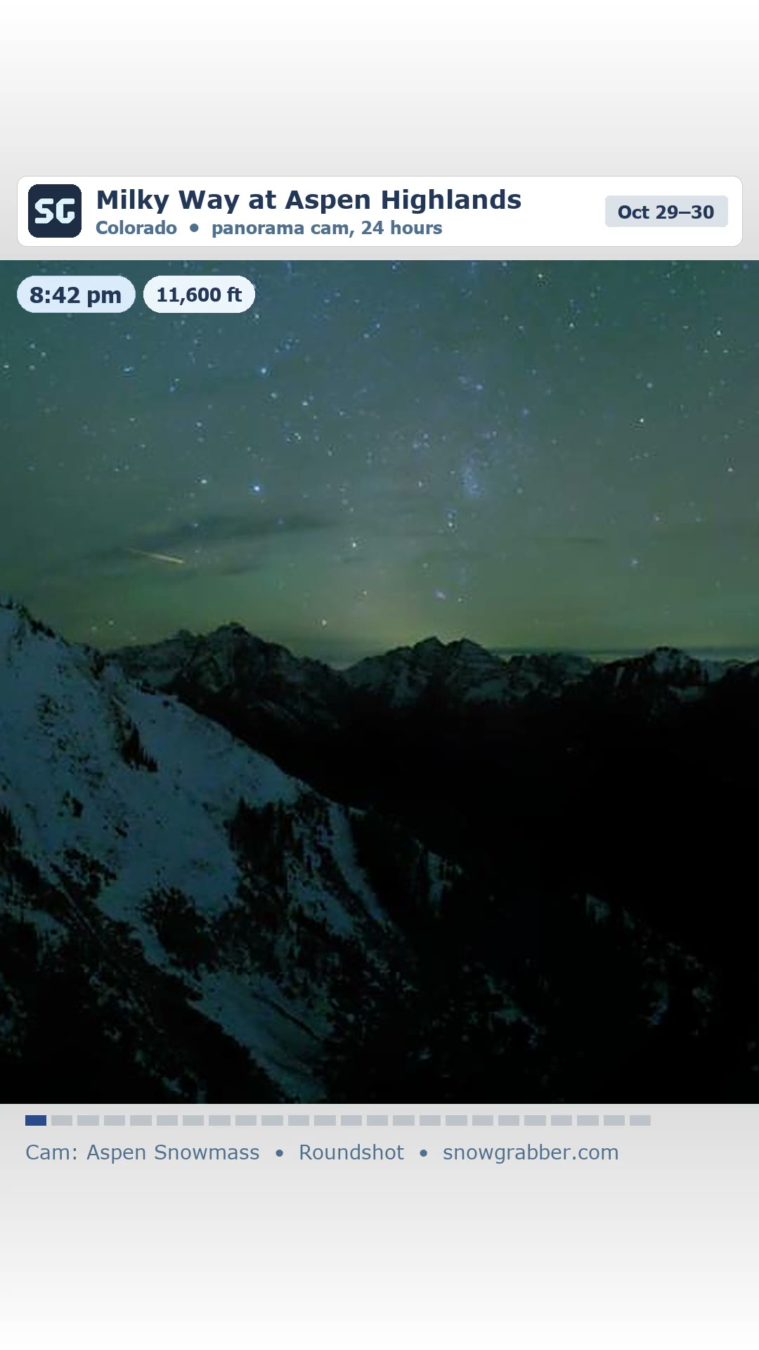 24 hours at Aspen Highlands, with the Milky Way