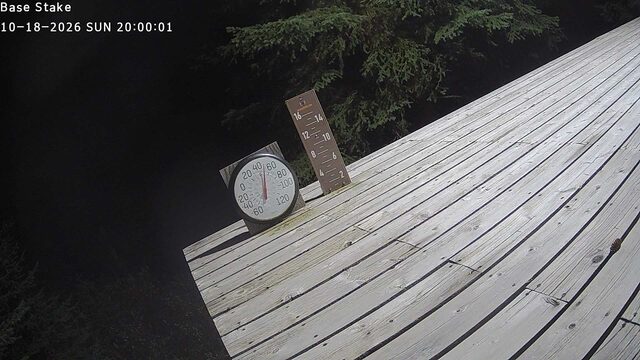Discovery Ski Area Base Snow Stake webcam