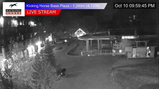 Kicking Horse Mountain Resort Base Plaza webcam