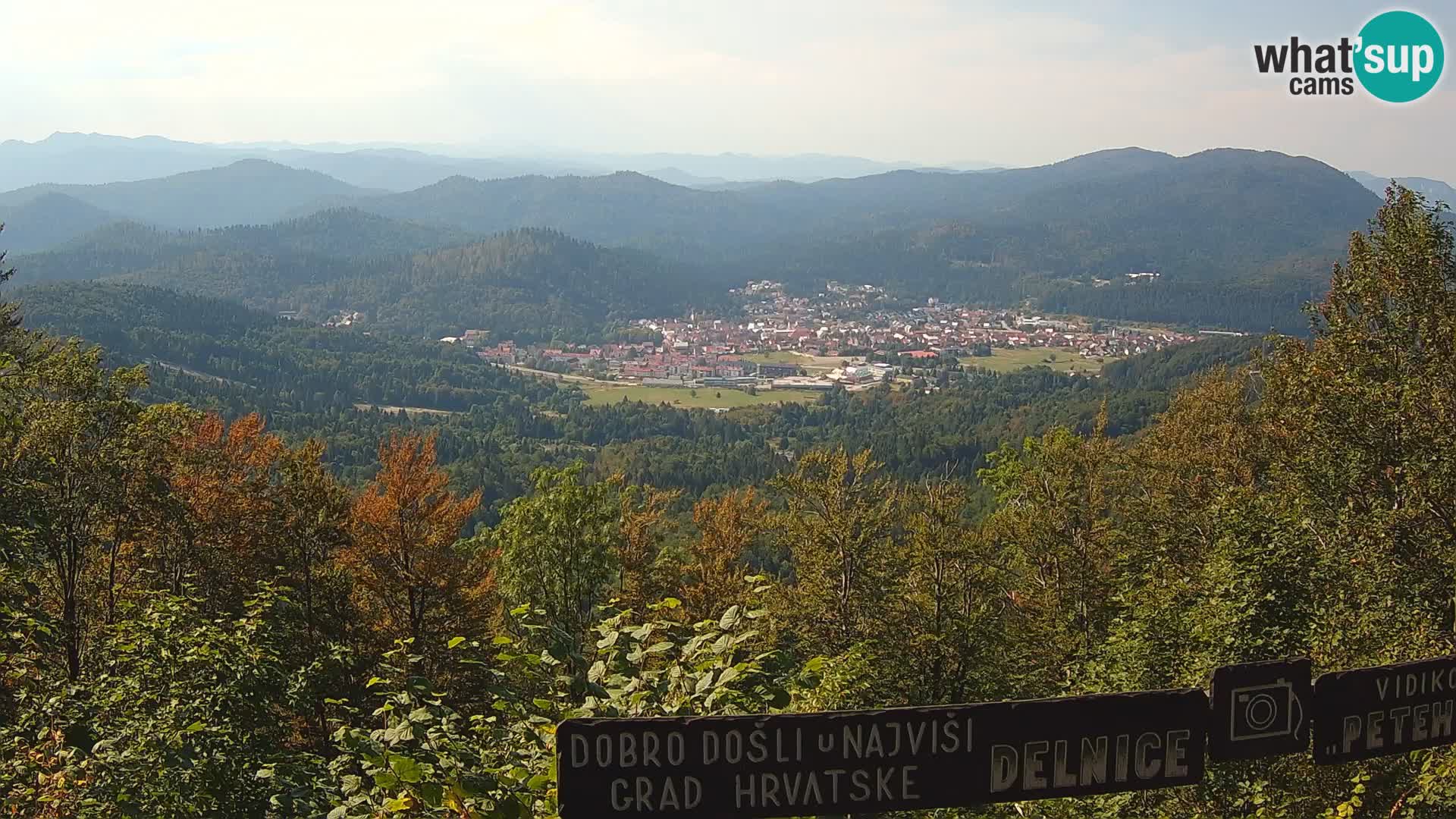 Petehovac Panorama Delnice - from Ski centar Petehovac webcam