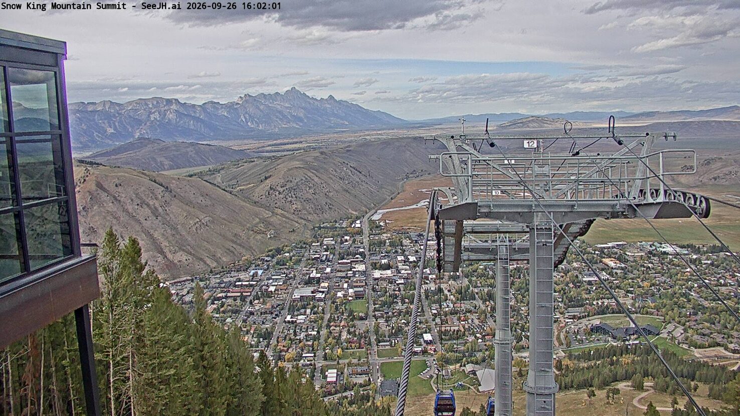 Snow King Town View from the Summit Gondola webcam