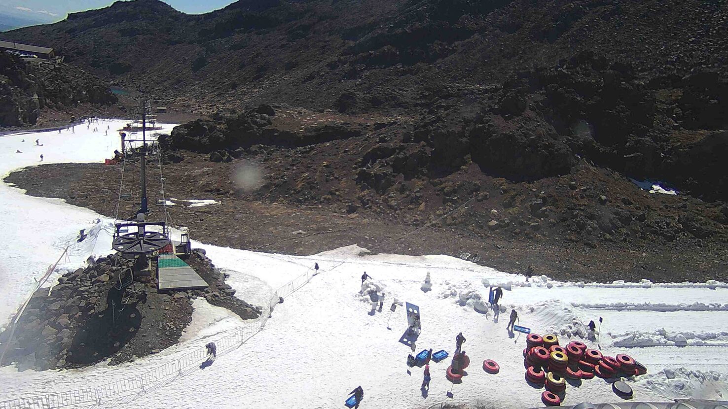 Whakapapa Happy Valley from Sky Waka webcam