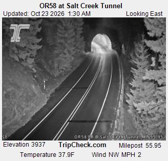 Willamette Pass HWY 58 Salt Creek Tunnel East webcam